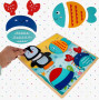 Dřevěné vkládací puzzle velké 30 x 30 cm - Mořské zvířátka Tulimi