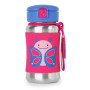 Nerezová láhev na vodu SKIP HOP Zoo s brčkem 350 ml