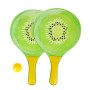 Sada na plážový tenis ovoce dřevěné 38 cm 2 pálky + 1 míček