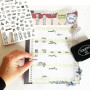 Diářová razítka Stampo Bullet Journal 67 ks - Rodinný kalendář Aladine