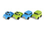 Auto mini plast 9cm na setrvačník 4 druhy v krabíčce 12x9x8cm