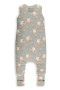 Celoroční spací pytel s nohavicemi Vintage Animals Sleepee Sky Blue/Cream