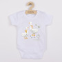 Dětské body s potiskem New Baby Husičky krátký rukáv