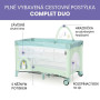 Complet duo cestovní postýlka s druhým dnem a hrazdičkou Asalvo