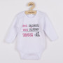 Body s potiskem New Baby 50% Maminka + 50% Tatínek 100% JÁ růžové - dárkové balení