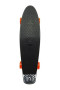 Skateboard - pennyboard 60cm, nosnost 90kg, kovové osy, černá barva, oranžová kola