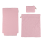 Kočárek pro panenky dřevěný s peřinkou Pink Little Dutch