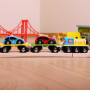 Nákladní vlak s auty a kolejemi Bigjigs Rail