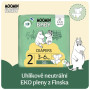 Jednorázové eko pleny 2 Newborn 3–6 kg (56 ks), Moomin baby
