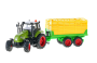 Traktor s vlečkou na setrvačník se zvukem a světlem, kov