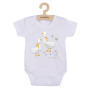 Dětské body s potiskem New Baby Husičky krátký rukáv