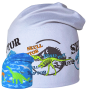 Funkční oboustranná čepice Dinosauři RDX Šedá/Modrá
