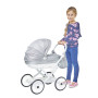 Dětský kočárek pro panenky Kids Elegance stříbrný Jasmine