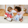 Obleček pro panenku miminko New Born velikosti 43-44 cm Llorens 3dílný červený