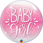 Bublina - Baby girl růžová a konfety 22"/56 cm