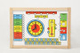 Tabule skládací A 5v1 dřevo 45x90x37cm magnetická v krabici
