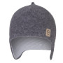 Čepice laponka Fleece Bambus Outlast® tm.šedý melír/pruh bílošedý melír