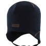 Kojenecká zavazovací čepice Handmade RDX Tm.modrá