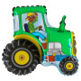 Fóliový balónek Traktor zelený 35 cm – mini balónek na tyčku