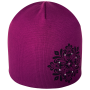 Podzimní čepice Mandala s kamínky Fialová