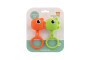 Chrastíček dino 2ks silikon 13 x 5 cm Babyted 