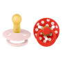 Dudlíky z přírodního kaučuku Colour Polka 6 - 18 měsíců 2 ks Bibs