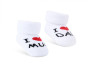 Bílé kojenecké froté ponožky Mum & Dad 2 páry 0 - 3 m Baby Nellys