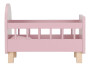 Postýlka pro panenky dřevěná s peřinkou Pink Little Dutch