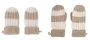 Rukavice Stripe Merino Beige Lodger