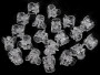 Skřipec do vlasů malý 10x13 mm transparent 10 ks