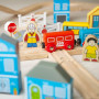 Dřevěná vláčkodráha město a vesnice 91 dílů Bigjigs Rail