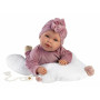 New born realistická panenka miminko se zvuky a měkkým látkovým tělem 74118 42 cm Llorens