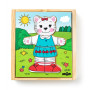 Puzzle šatní skříň Kočička, 18 dílků
