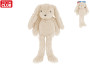 Zajíček plyšový, bílý, dlouhé nohy 30 cm Mini Club