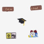 Amulety - ozdoby na boty Amuletz Too cool for school mix Coqui