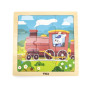 Dřevěné puzzle 9 dílků Viga - mašinka