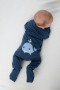Dětský rostoucí overal Velryba Navy Blue Moniel
