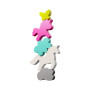 Dynamická zábavná hra Stacking Challenge Jednorožci 5 figurek 300 zadání Haba