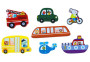 Dřevěné puzzle Dopravní prostředky propojitelné 2Kids Toys