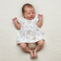 Kojenecké body/šaty krátký rukáv mušelín Kočičky Baby Service