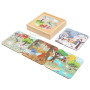 Puzzle v dřevěné krabici Čtyři roční období 2Kids Toys