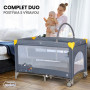 Complet duo cestovní postýlka s druhým dnem a hrazdičkou Asalvo