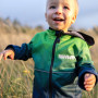 Softshellová bunda dětská Mozaika zelená Wamu