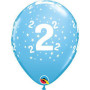 Balonky potisk číslo 2 modrý 11"/28 cm - 6 ks