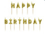 Svíčky "HAPPY BIRTHDAY" zlaté