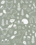 Dětský zimní fusak Lesní zvířátka Dusty Green
