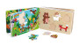 Dřevěná knížka s puzzle Dobrodružství Vilac