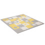 Podložka pěnová puzzle Luno Shapes KINDERKRAFT SELECT 185 x 165 cm Yellow, 30 ks, Premium