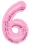 Nafukovací číslice růžová 35 cm