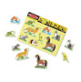 Dřevěné puzzle se zvuky Domácí zvířata Melissa & Doug